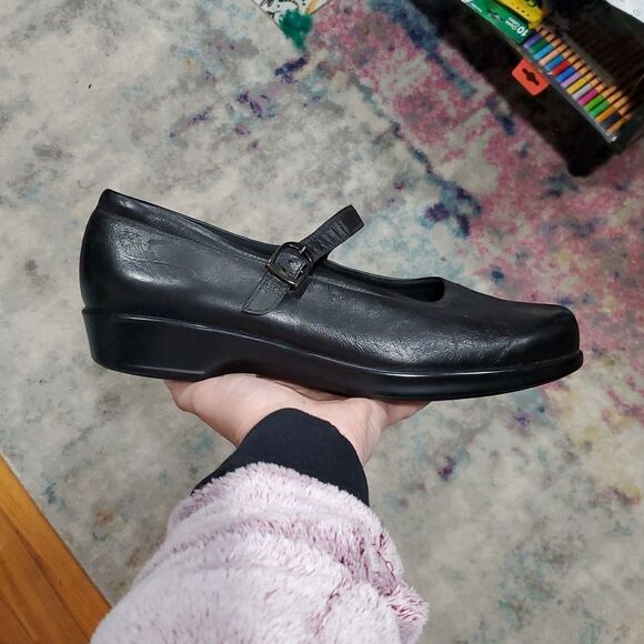 SAS Maria Mary Jane Shoes in Black Size 11 WW or Double Wide - Picture 7 of 13
